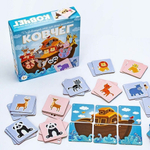 Игра настольная развивающая "Ковчег" 32 плитки с животными (ND Play)