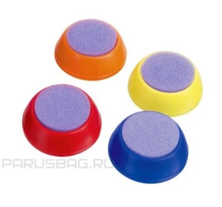 Подушка увлажняющая с губкой, Стамм, круглая d40мм, ассорти