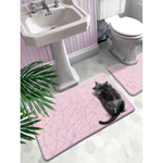 Набор ковриков д/ванной Shahintex PP 60*100+60*50 фламинго (01)