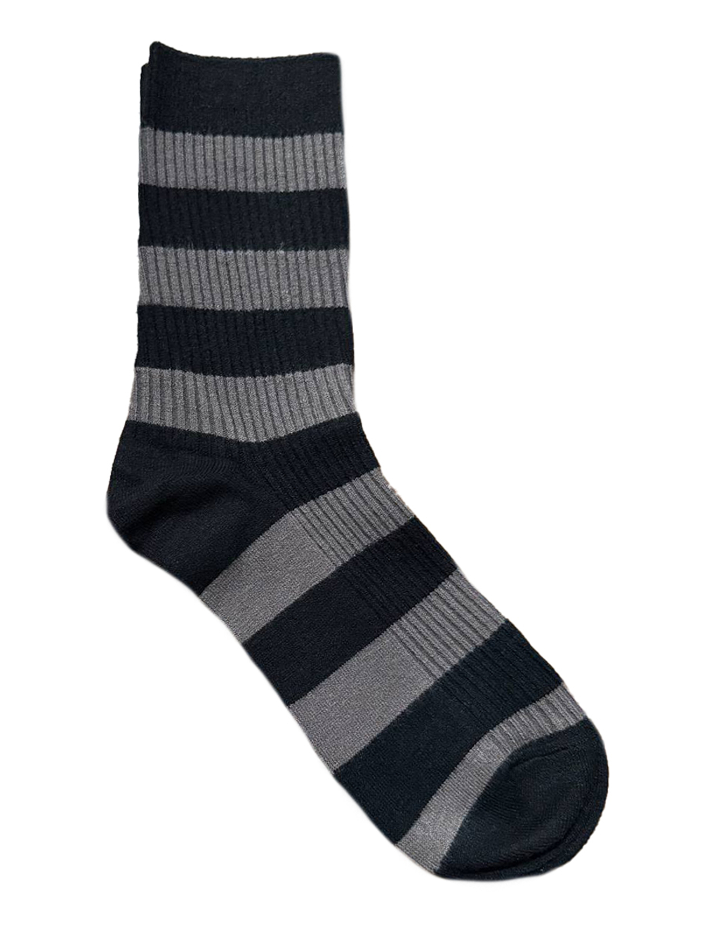 Носки р.40-45 "Полосатики Утепленные" Комплект - 5 пар