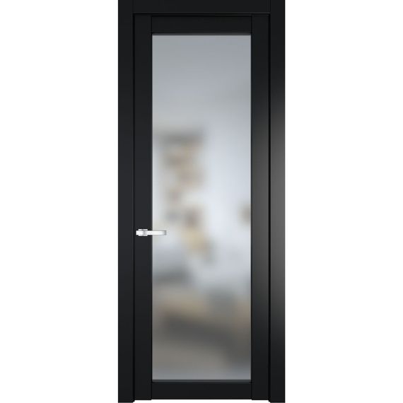 Межкомнатная дверь эмаль Profil Doors 2.1.2PD блэк остеклённая