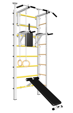 Шведская стенка Sv Sport враспор (Турник стандарт/Брусья/Скамья/Канат/Кольца/Лестница)