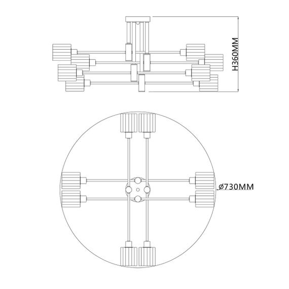 Потолочная люстра Escada Reflex 1140/8P