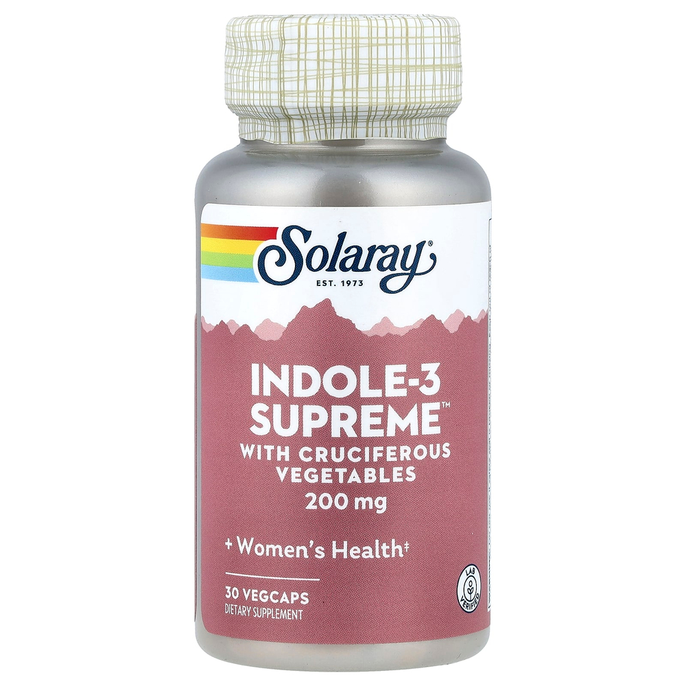 Solaray, Indole-3 Supreme™, 30 растительных капсул
