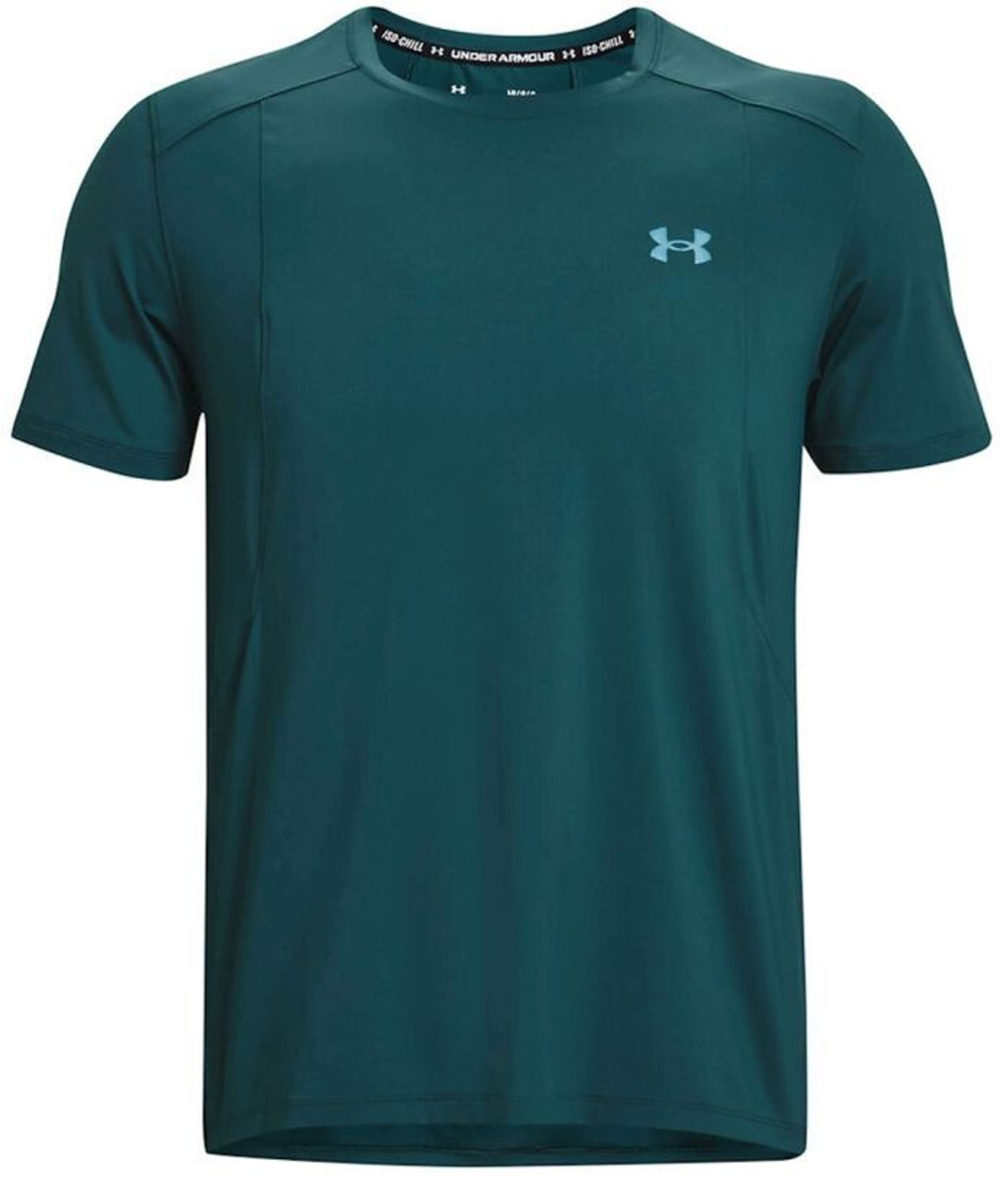 Мужская теннисная футболка Under Armour Men's UA Iso-Chill Run Laser Short Sleeve - tourmaline teal/reflectiv