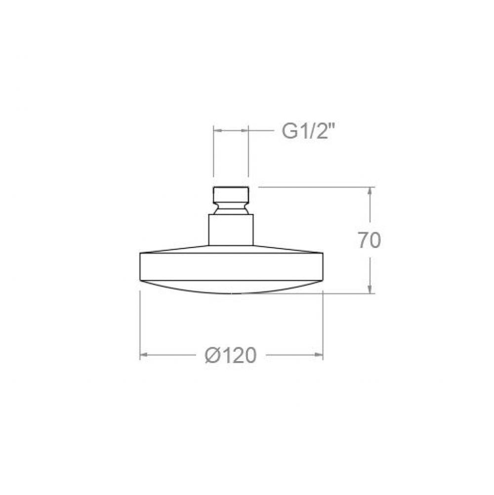 Лейка тропического душа круглая ABS RP120