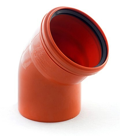 ПВХ  РЫЖИЙ  отвод Ф110х67*  ViEiR  (40шт)