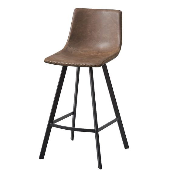 Полубарный стул Netro 66 см, коричневый на черных металлических ножках | Купить в Hallberg.ru