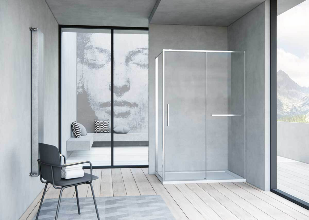 Душевой уголок Slim Soft VSR-1SS1011CL, 1100*1000, хром, стекло прозрачное