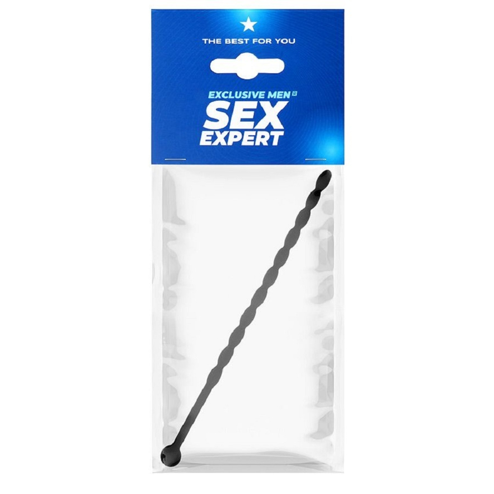 Уретральный стимулятор Sex Expert силиконовый черный 15,5 см