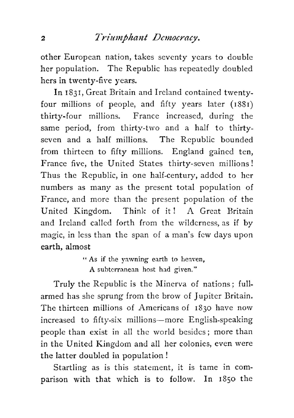 Triumphant Democracy, Or, Fifty Years' March of the Republic | Andrew Carnegie