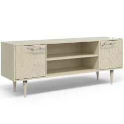 Тумба под ТВ Арт Колор leaves 155см Классик Сильвер Серый шелк