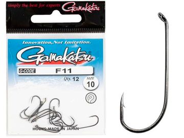 Крючки Gamakatsu F11 NEW LABEL HOOKS BLACK разм. 10 12шт.