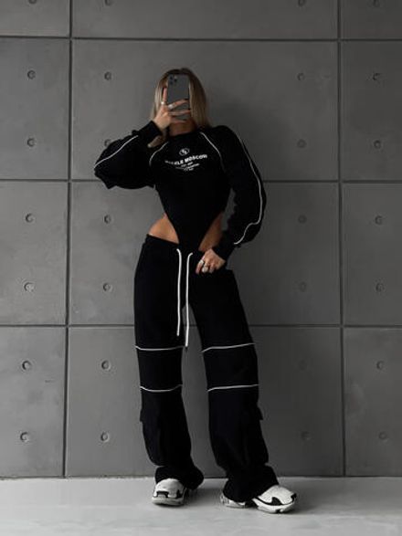 Брюки-карго из футера Universe