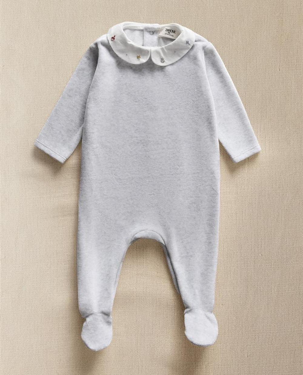 ZARA HOME ДЕТСКИЙ КОМБИНЕЗОН С ПРИНТОМ, СЕРЫЙ