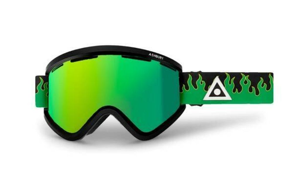 Маска ASHBURY BLACKBIRD GREEN FLAME