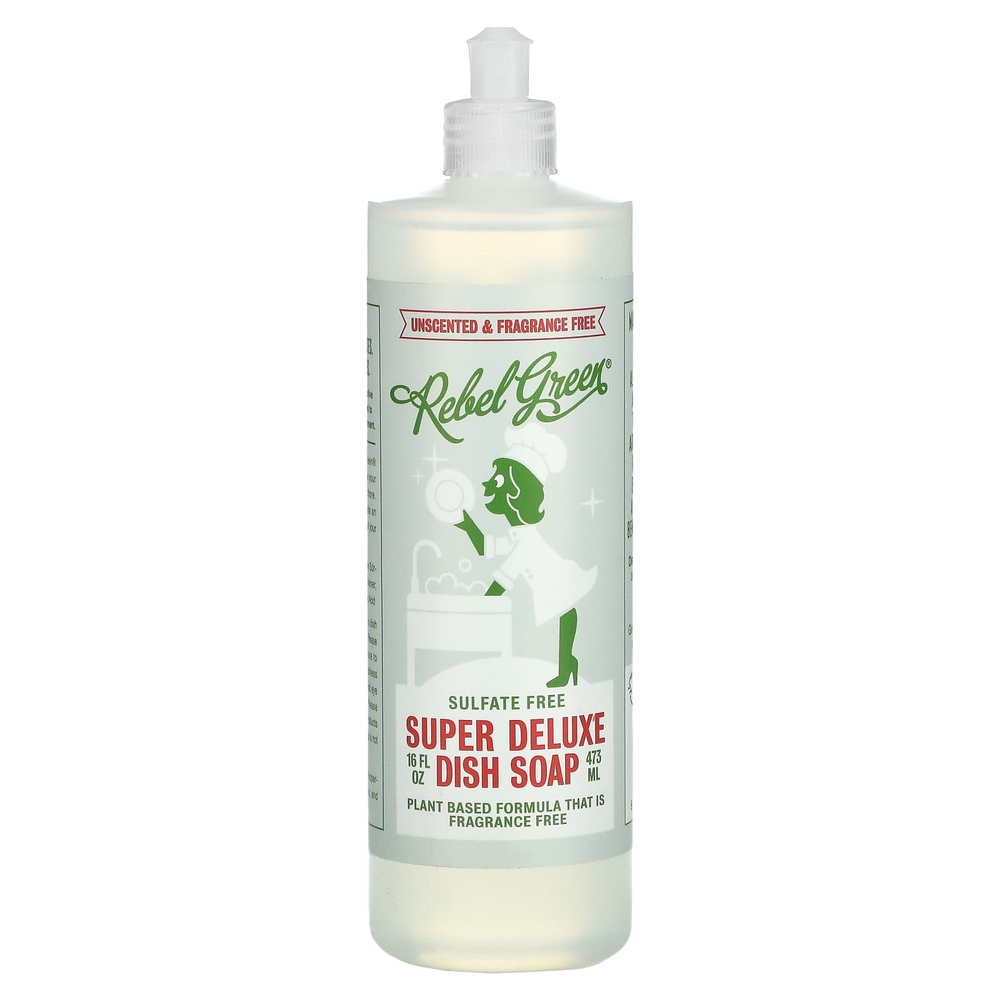 Rebel Green, Super Deluxe Dish Soap, без запаха, 473 мл (16 жидк. унц.)