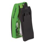 Степлер №10 МИНИ BRAUBERG "Soft", до 12 листов, с резиновой накладкой и антистеплером, черно-зеленый, 226858