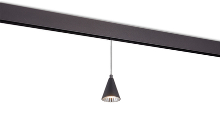 Светодиодный светильник Tring для SPACE Track system 5Вт, D75xH1285 мм, 348Лм, 36°, 3000К, диммируемый 0-10В, Ra >90, черный