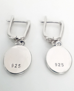 Серьги Эстерелла с синтетическим опалом, серебро 925*, родирование/Ф