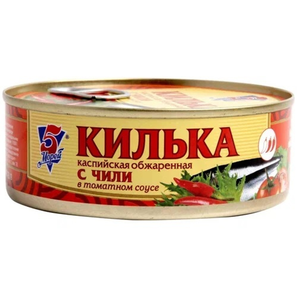 Килька Каспийская обжар. с ЧИЛИ 5 морей 250г