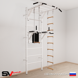 Шведская стенка Sv Sport усиленная 649 (Турник рукоход/Брусья/Лестница/Трапеция)
