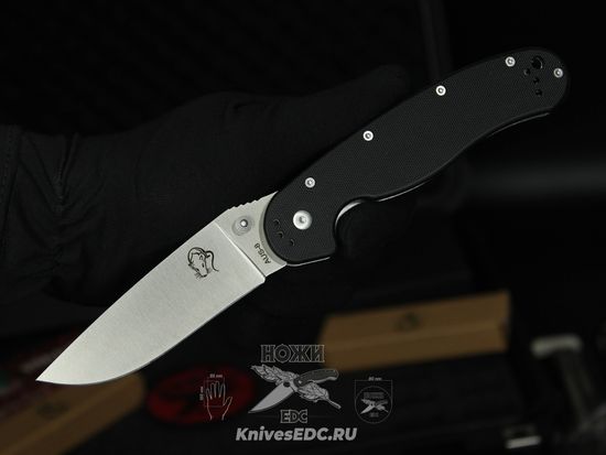 Складной нож Steelclaw Крыса черная c клинком из стали AUS-8, рукоять G10