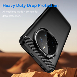 Чехол с дизайном в стиле карбон на Honor Magic 7 Pro, мягкий отклик кнопок, серия Carbon от Caseport