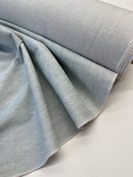 Джинса (деним) хлопковая selvedge светлая серо-голубая