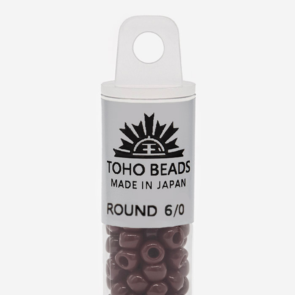 Японский бисер TOHO Round 6/0 (№46), непрозрачный глянцевый