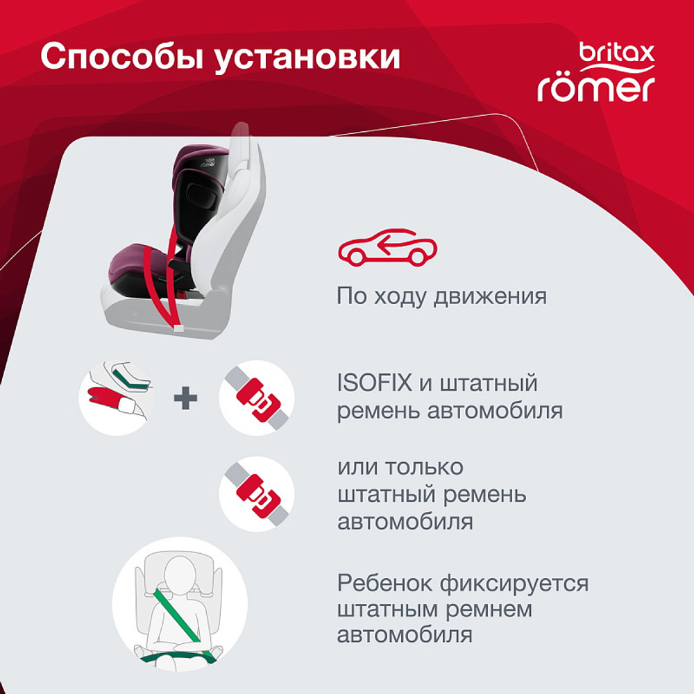 Автокресло Britax Roemer Kidfix M i-SIZE Burgundy Red