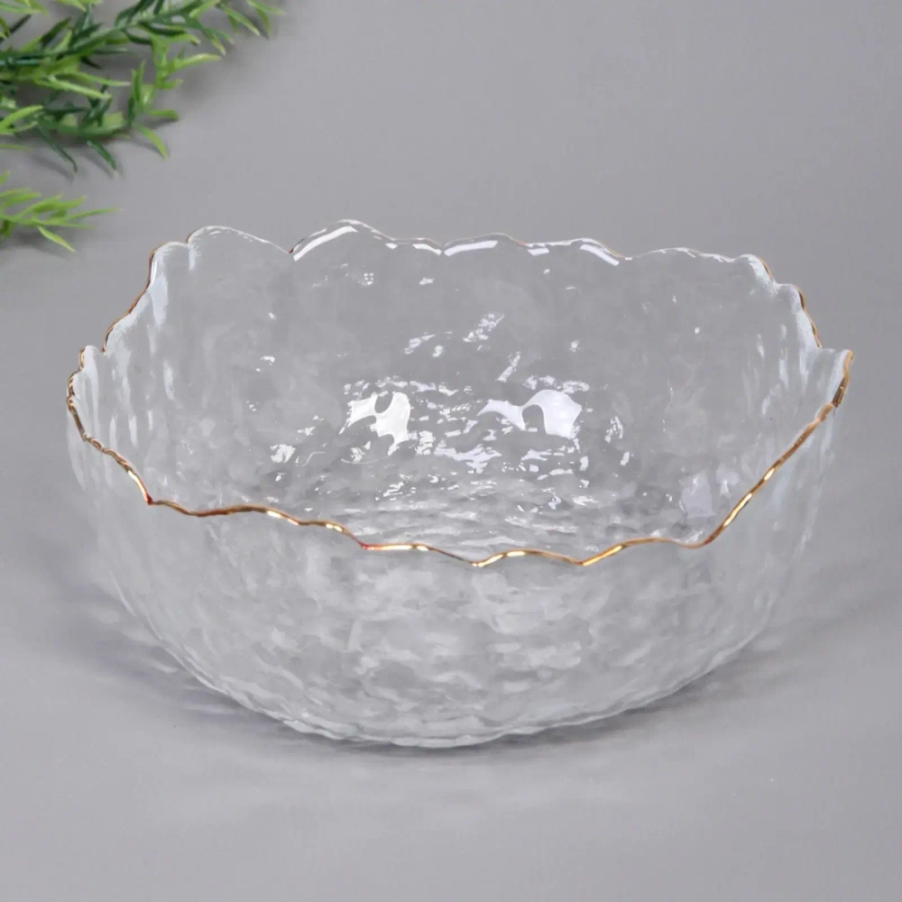 Салатник стеклянный «ICE CRYSTAL» 16см прозрачный