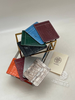 Картхолдер Hermes из кожи крокодила