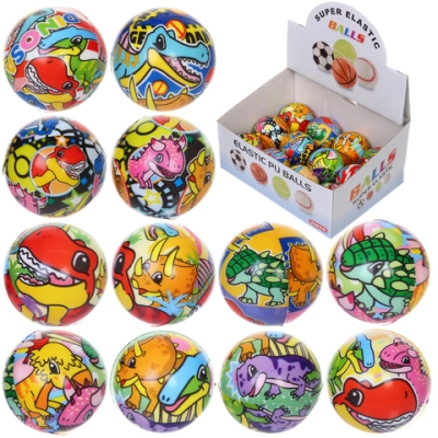 Мяч 6,3 см «Юрский период» (антистресс) попрыгун, микс СТИКЕР НА ШОУ-БОКС