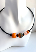 Комплект украшений из муранского стекла: колье, серьги