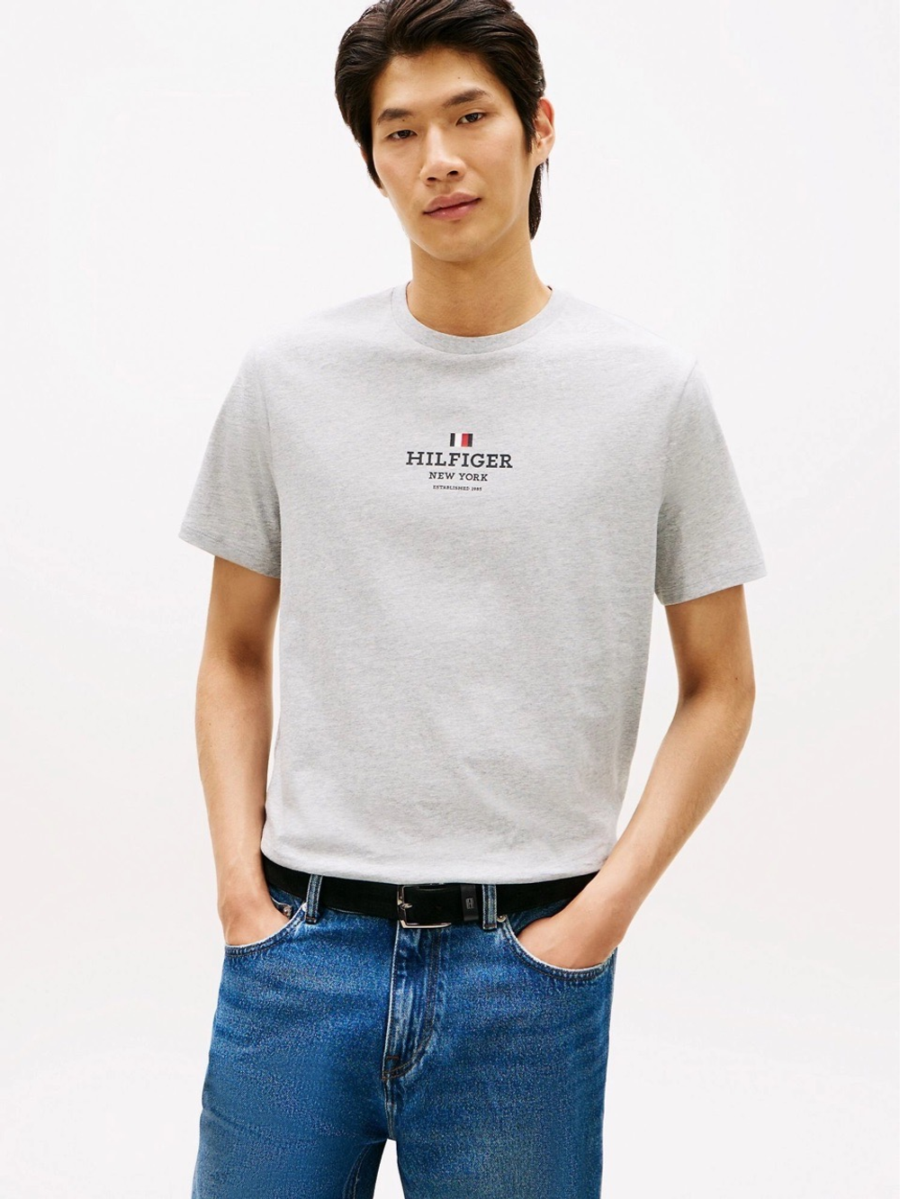Футболка Tommy Hilfiger Hilfiger Logo Grey Heather