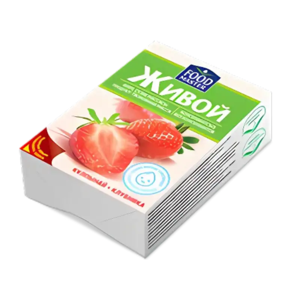 Творожная масса Живой Food Master клубника 18% 90 г.