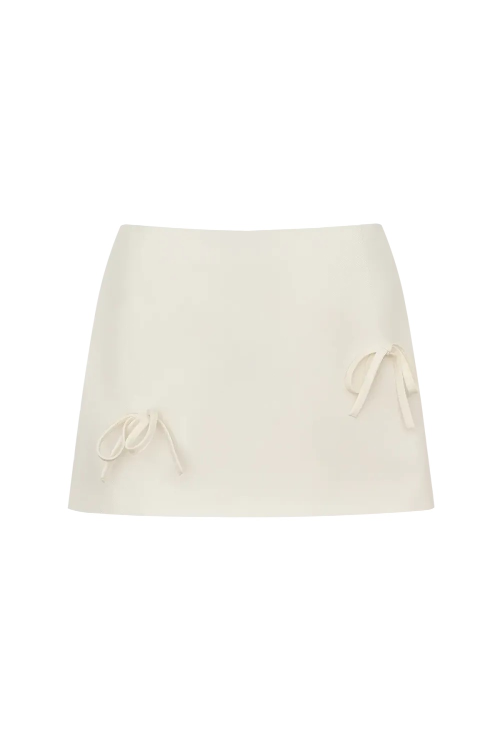 Юбка мини (И сбоку бантик), молочная