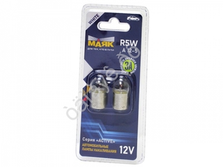 Автолампа  Р 12- 5 (R5W) габарит (BA15s) Маяк ACTIVE 71205/(бл2шт)