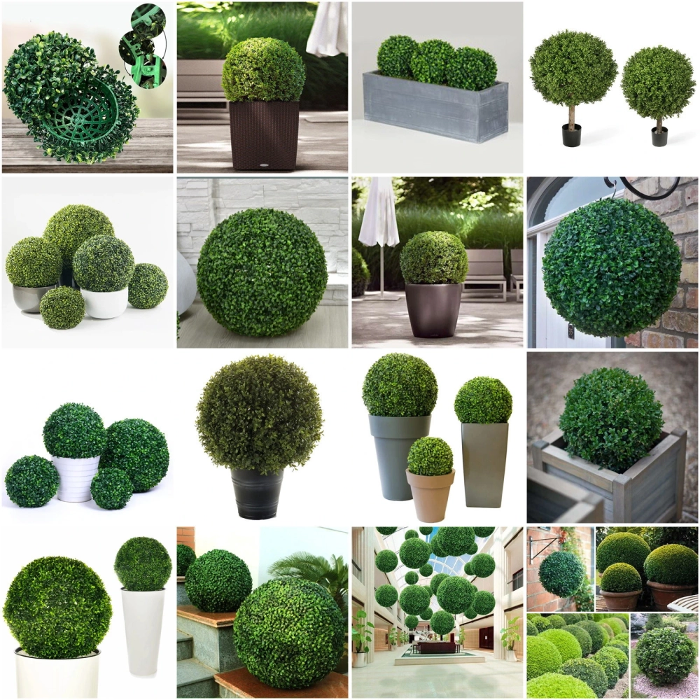 Искусственное растение шар «Самшит» зеленый D-16см Ultramarine