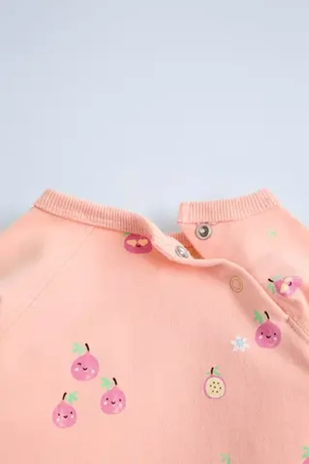 ZARA КОМПЛЕКТ ИЗ ТОЛСТОВКИ И БРЮК С ПРИНТОМ, ОРАНЖЕВЫЙ