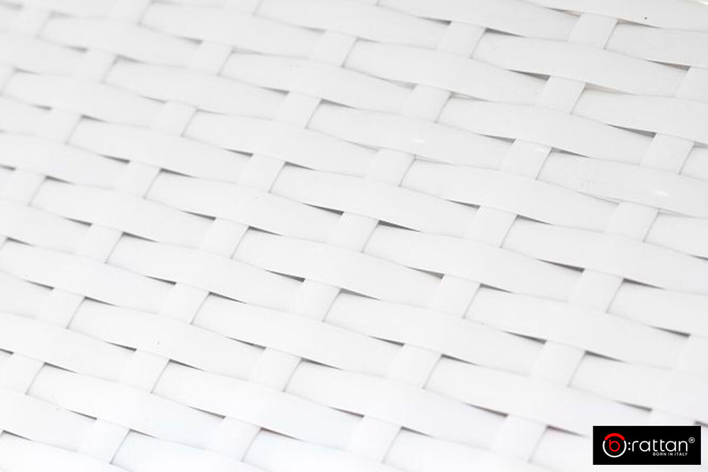 Шезлонг B:rattan NILO стопирующийся, белый