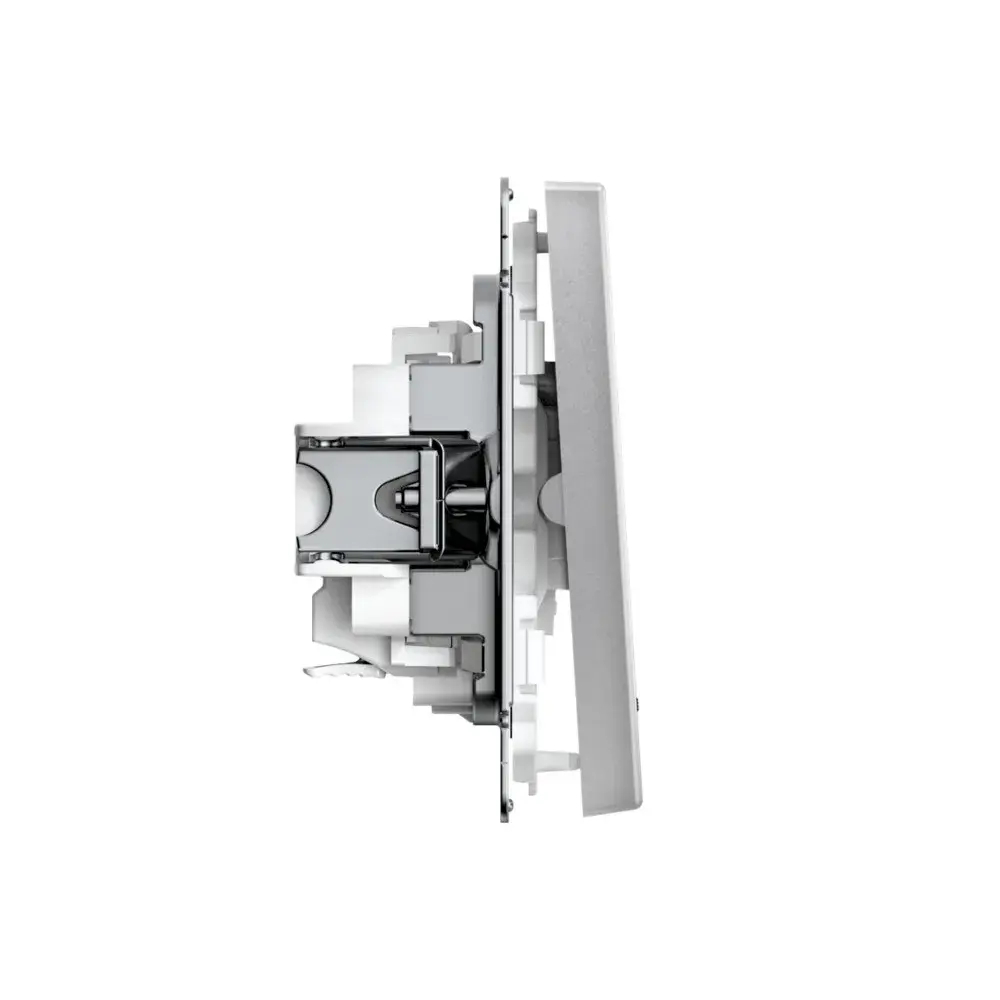 ARTGALLERY 2-клавишный ВЫКЛЮЧАТЕЛЬ с подсветкой, сх.5а, 10АХ, механизм, быстрозажим. клем., АЛЮМИНИЙ