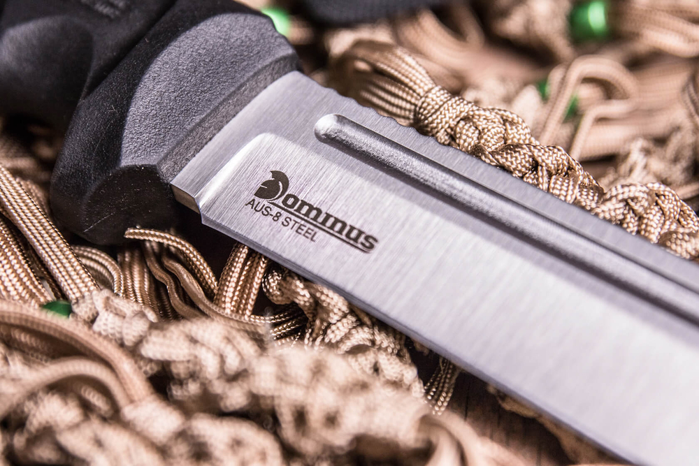 Тактический нож Dominus AUS-8 Stonewash (camo ножны)