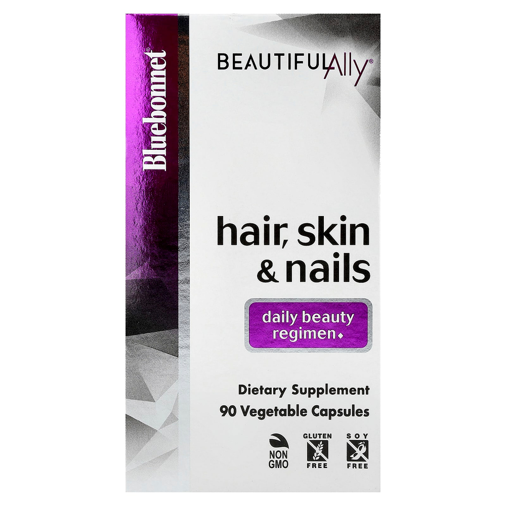 Bluebonnet Nutrition, Beautiful Ally, добавка для волос, кожи и ногтей, 90 растительных капсул