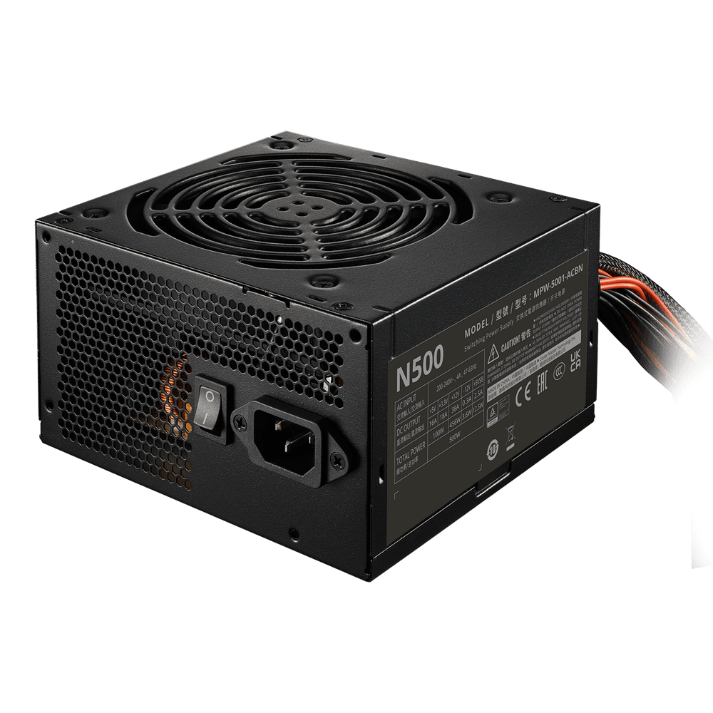 Блок питания CoolerMaster  500W, Elite NEX N500, Non Modular, КПД ≥75%, Черный, MPW-5001-ACBN-BEU