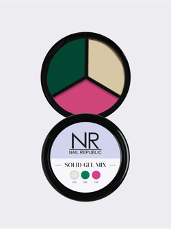NR Solid Gel Mix Твердые гель-лаки Palette 03 (075, 342, 154), 3х5гр