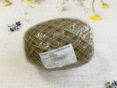 Шпагат джутовый, d 2 мм, 300м