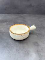 Блюдо с ручкой для подачи 10*7,5см, h=3,5 см, фарфор, серия "Элеганс" "The Sun"