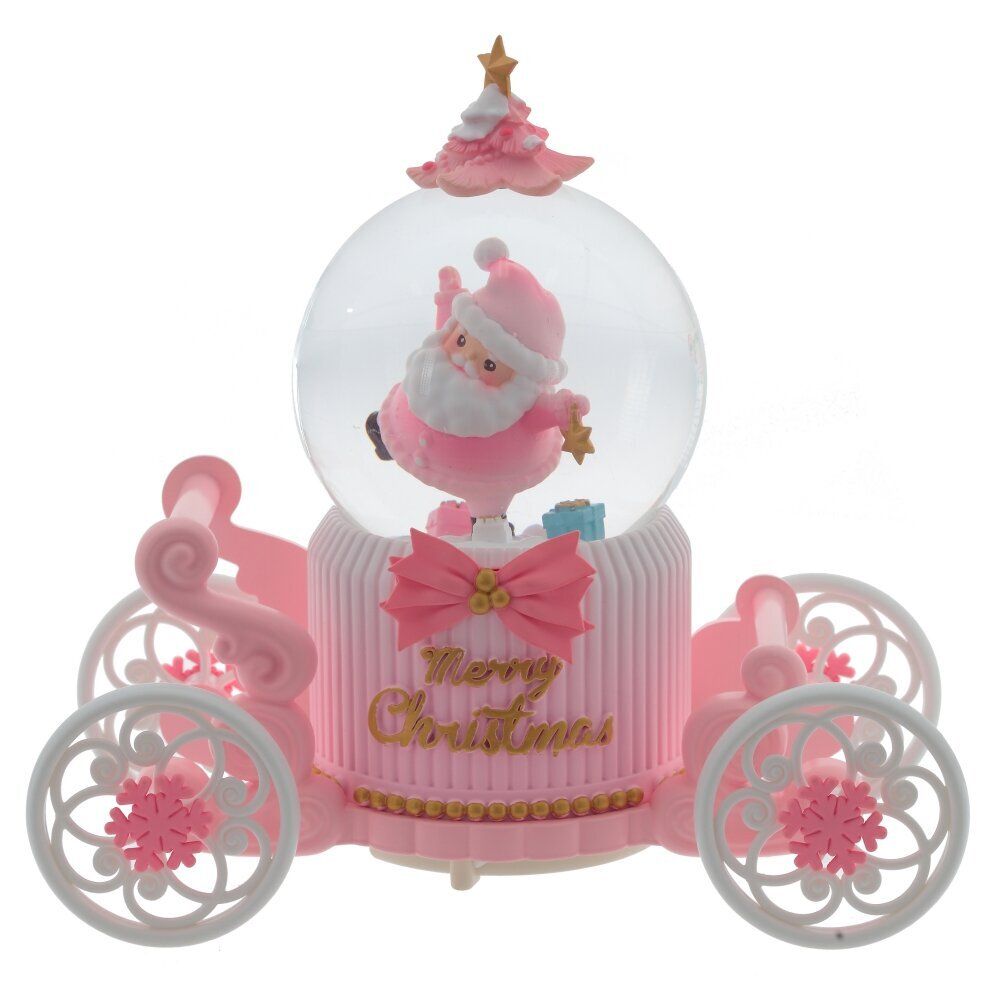 GAEM Фигурка декор "Дед Мороз" в стекл шаре (муз, подсвет, вьюга, движ, 3xAAA н/п), D10, L22 W11 H21 см